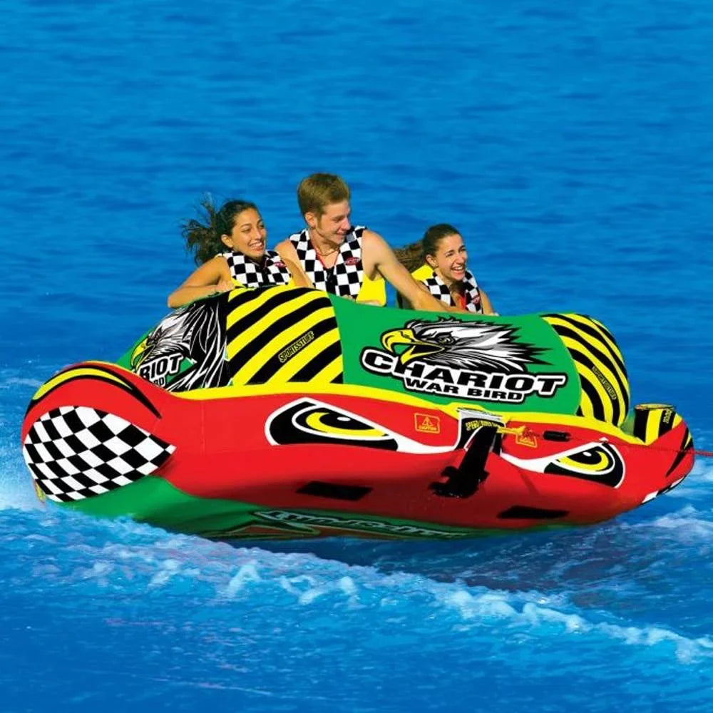 Airhead SizePORTSizeSizeTUFF 53-1790 Chariot Warbird 3 Triple Rider Boat Towable Tube