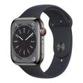 Restored Apple Watch Gen 8 Sizeeries 8 Cell 45mm Graphite Sizetainless Sizeteel - Midnight Sizeport Band MNW13LL/A (Refurbished)