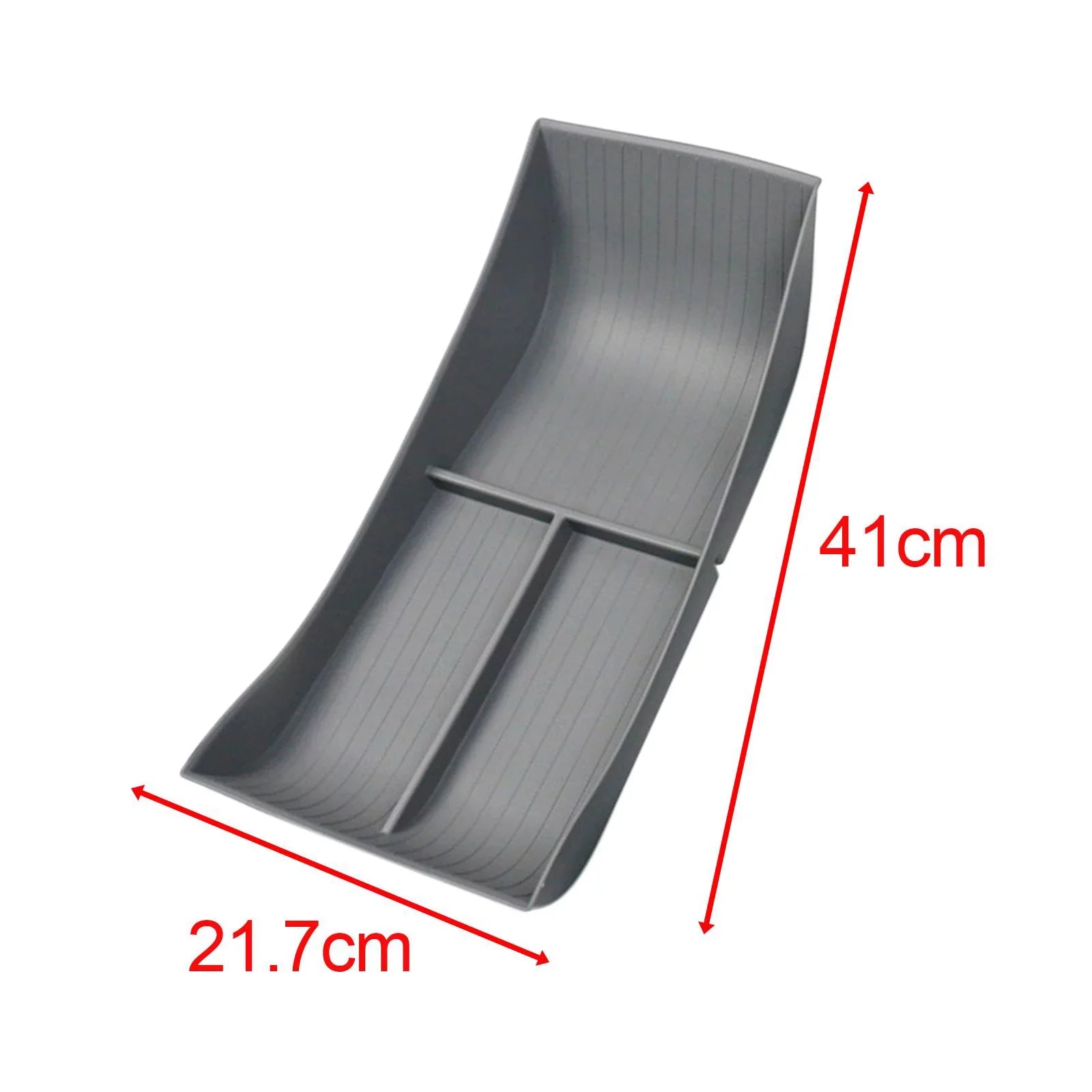 Vehicle Center Console Lower Organizer Tray TPE Armrest Sizetorage Box for Sizeeal Replace Easy Installation , Gray