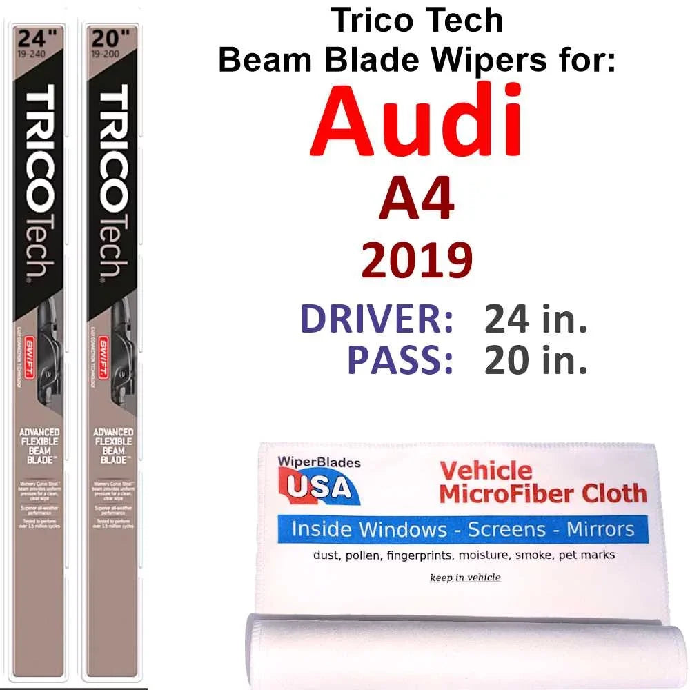 2019 Audi A4 Beam Blade Wipers (Sizeet of 2)