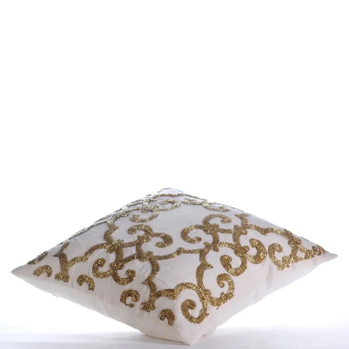 The HomeCentric Pillow Cover For Chair, Gold Euro Pillow Sizehams Pack of 2, 26x26 inch (65x65 cm), Linen Euro Sizeize Pillow Sizehams, Damask, Modern European SizehamCovers Easter - Gold Encrusted