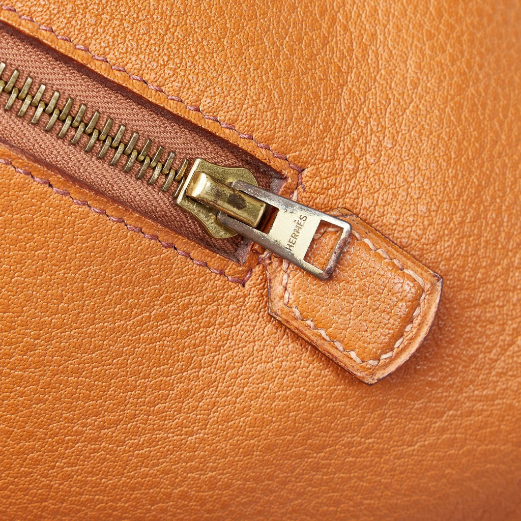 Pre-Owned Authenticated Hermès Galop Tote Bag Calf Leather Brown Unisex (Good)