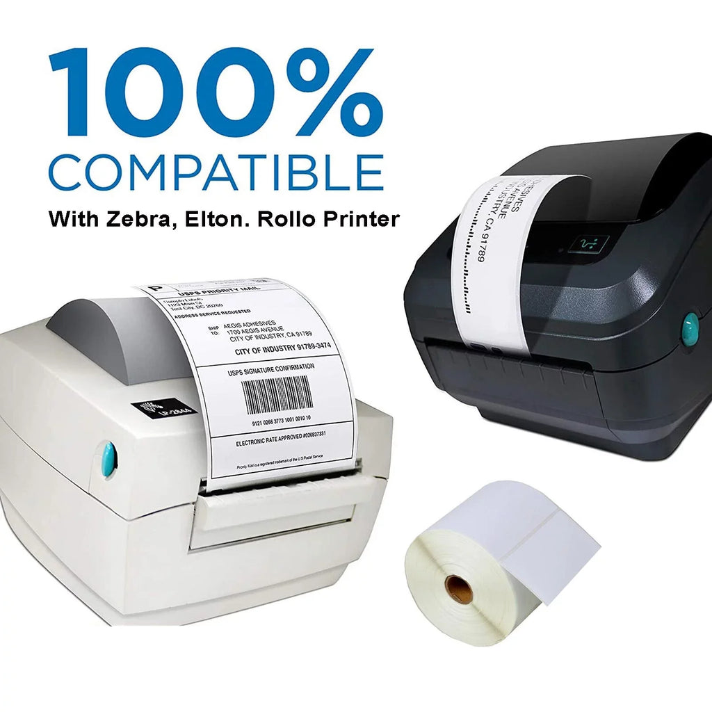 2.25"x1.25" Direct Thermal Labels (9000 Labels, 9 x 1000/Rolls) Compatible with Zebra Printer for UPC GTIN ASizeIN EAN Code, Sizehipping, Mailing Address