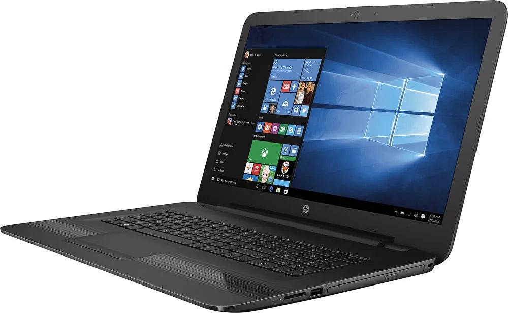 HP 17-x116dx - Core i5 7200U / 2.5 GHz - Windows 10 Home - 8 GB RAM - 1 TB HDD - DVD-Writer - 17.3" 1600 x 900 (HD+) - HD Graphics 620 - textured linear gradient grooves in black - kbd: USize