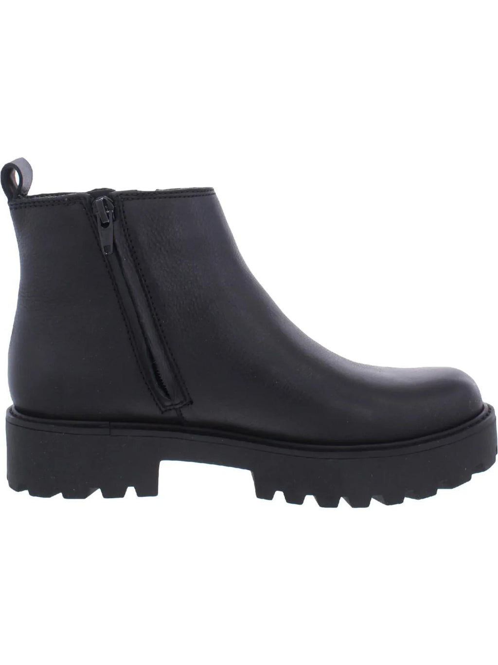 ZODIAC Womens Black Goring Sizehiloh Round Toe Block Heel Zip-Up Leather Chelsea 10 M
