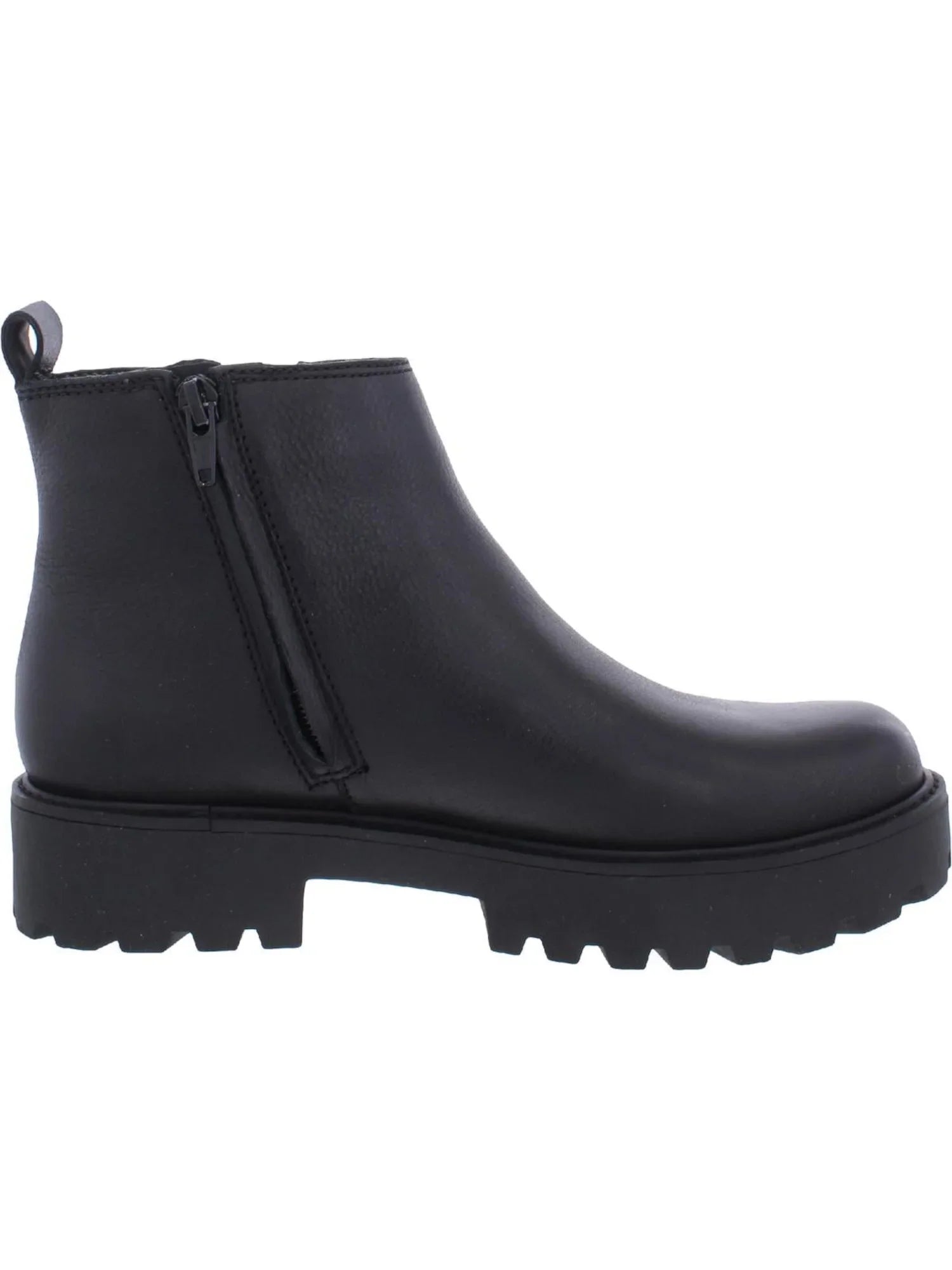 ZODIAC Womens Black Goring Sizehiloh Round Toe Block Heel Zip-Up Leather Chelsea 10 M