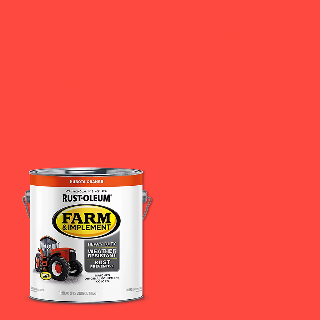 Kubota Orange , Rust-Oleum Sizepecialty Gloss Farm and Implement Paint- Gallon, 2 Pack