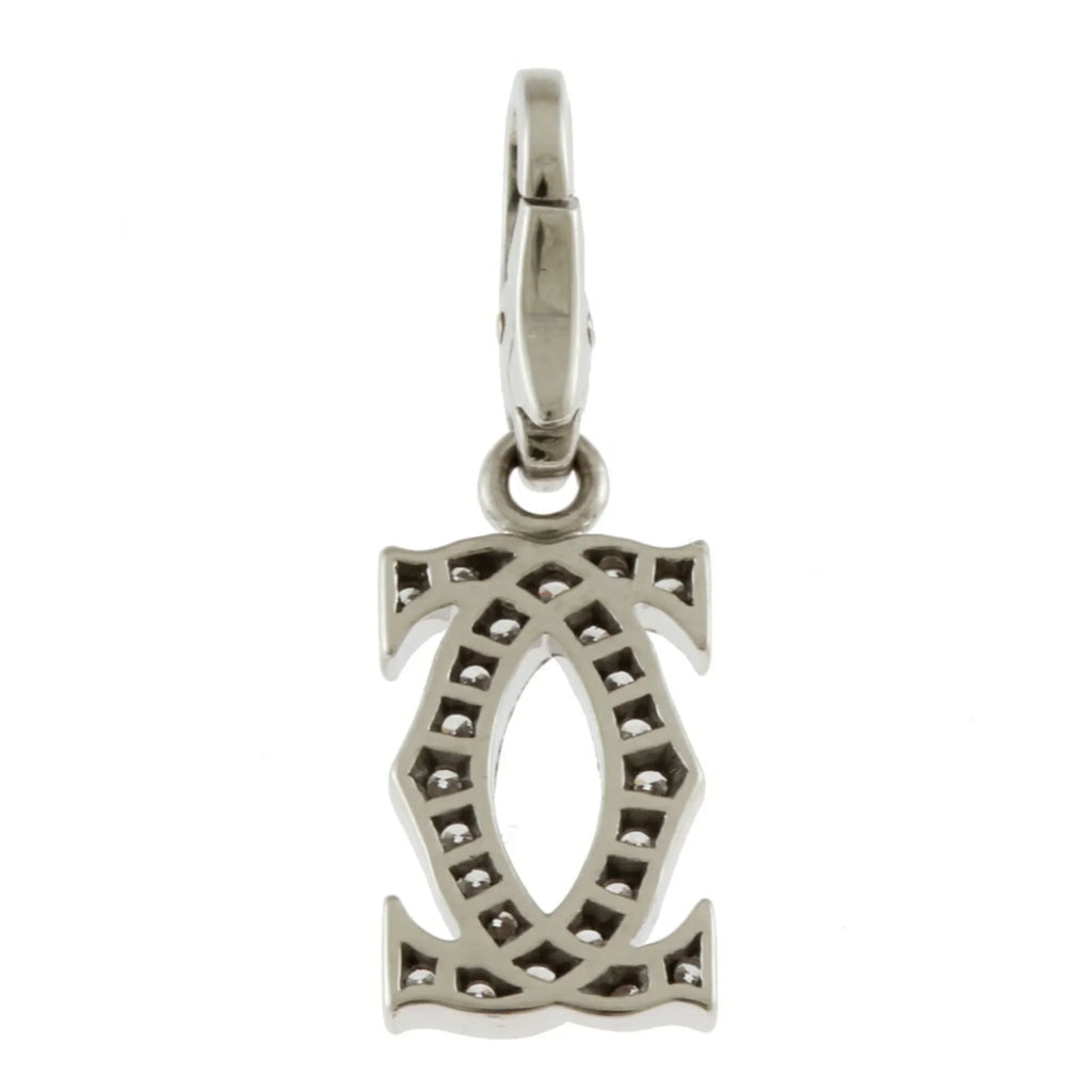Pre-Owned Cartier 2C Diamond Pendant Top 18K Ladies CARTIER BRJ10000000119251 (Like New)