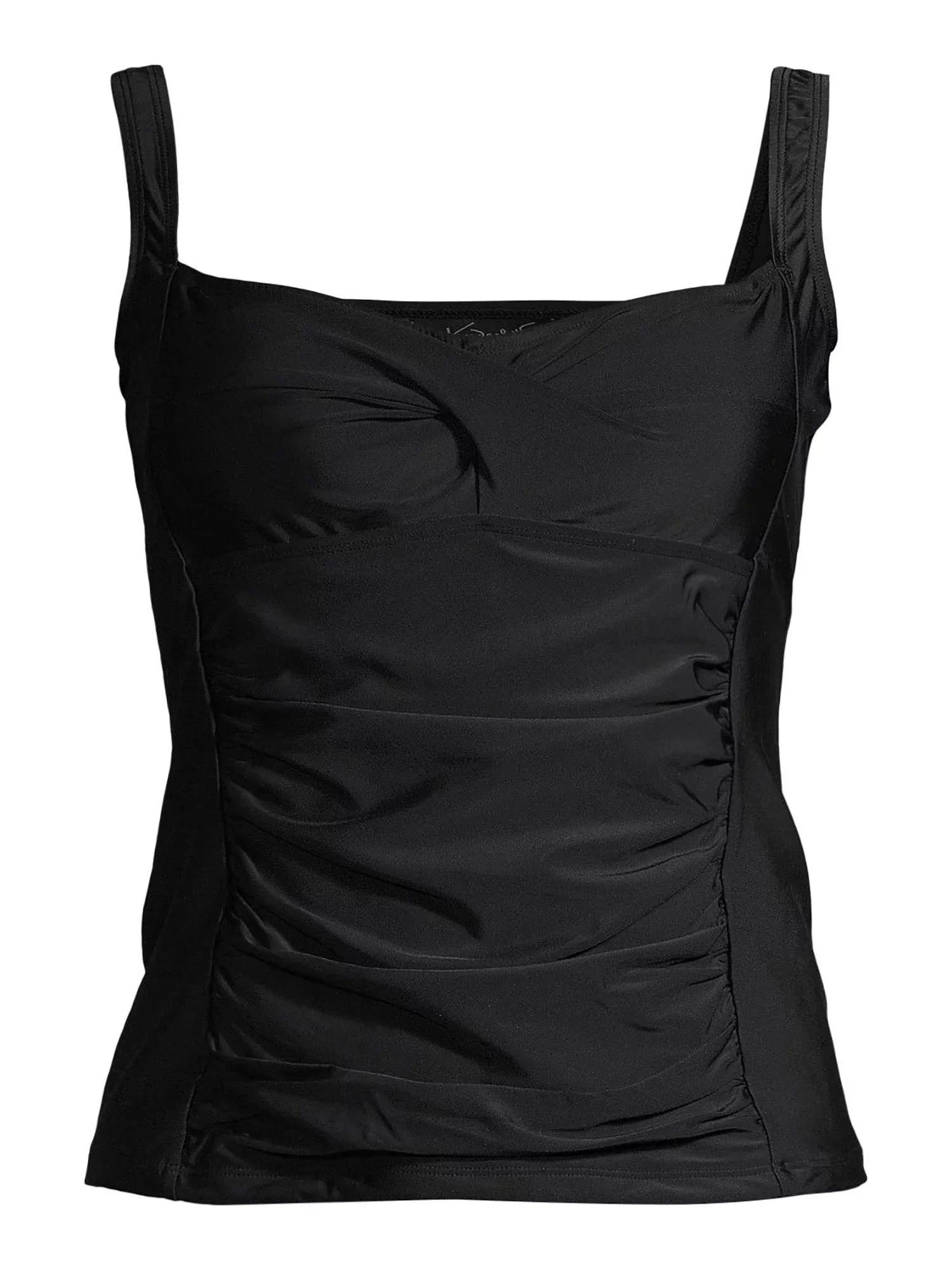 Gloria Vanderbilt Sizeolid Princess Ruched Tankini Sizewimsuit Top