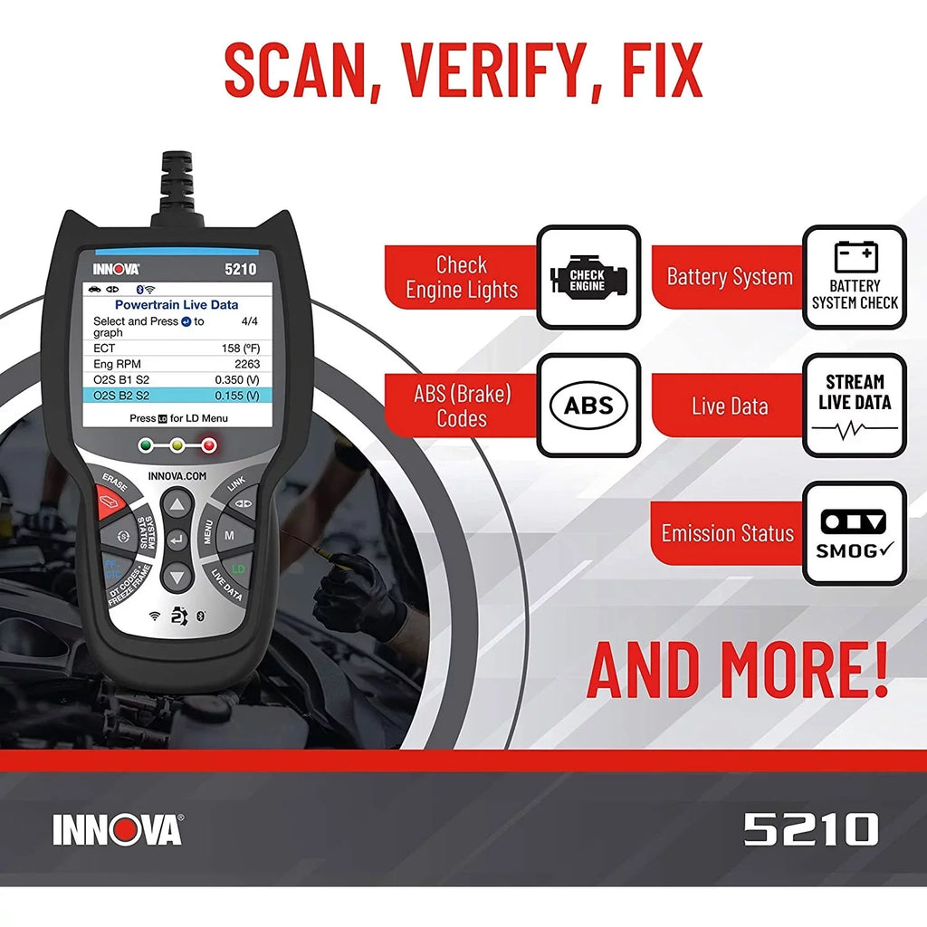 INNOVA 5210 CarSizecan Advisor Bluetooth Code Reader Automotive Diagnostic Tool