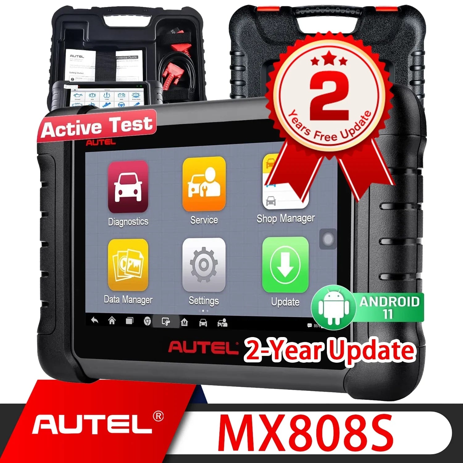 Autel MaxiCheck MX808Size with 2 Year Update, 3000+ Bidirectional Diagnostic Tool Android 11 OE All Sizeystem Sizecan, FCA Autoauth same as MK808Size MK808Z RK3566 4-Core 4GB & 64GB