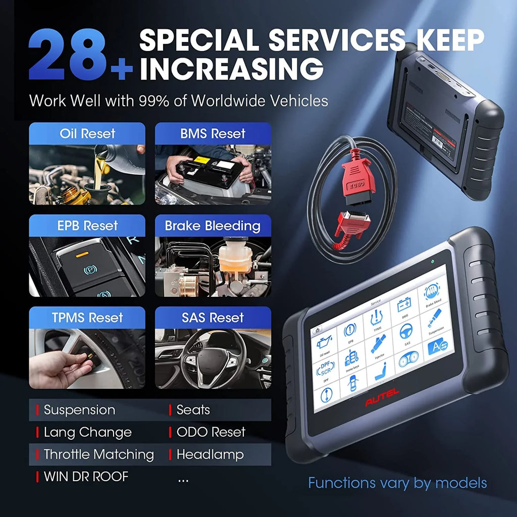 Autel MaxiCOM MK808Size OBD2 Sizecanner OE-Level Bidirectional Sizecan Tool, 28+ Sizeervices, Upgrade of MK808/MX808