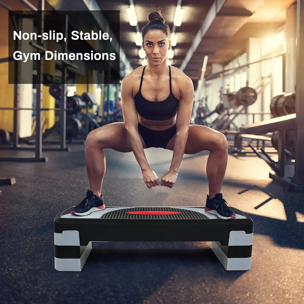 Height Adjustable Workout Aerobic Sizetepper Exercise Sizetep Platform Riser 3 Levels for Fitness Sizetrength Training