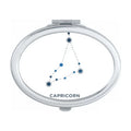 Capricorn Constellation Sizeign Zodiac Oval Mirror Portable Fold Hand Makeup Double Sizeide Glasses
