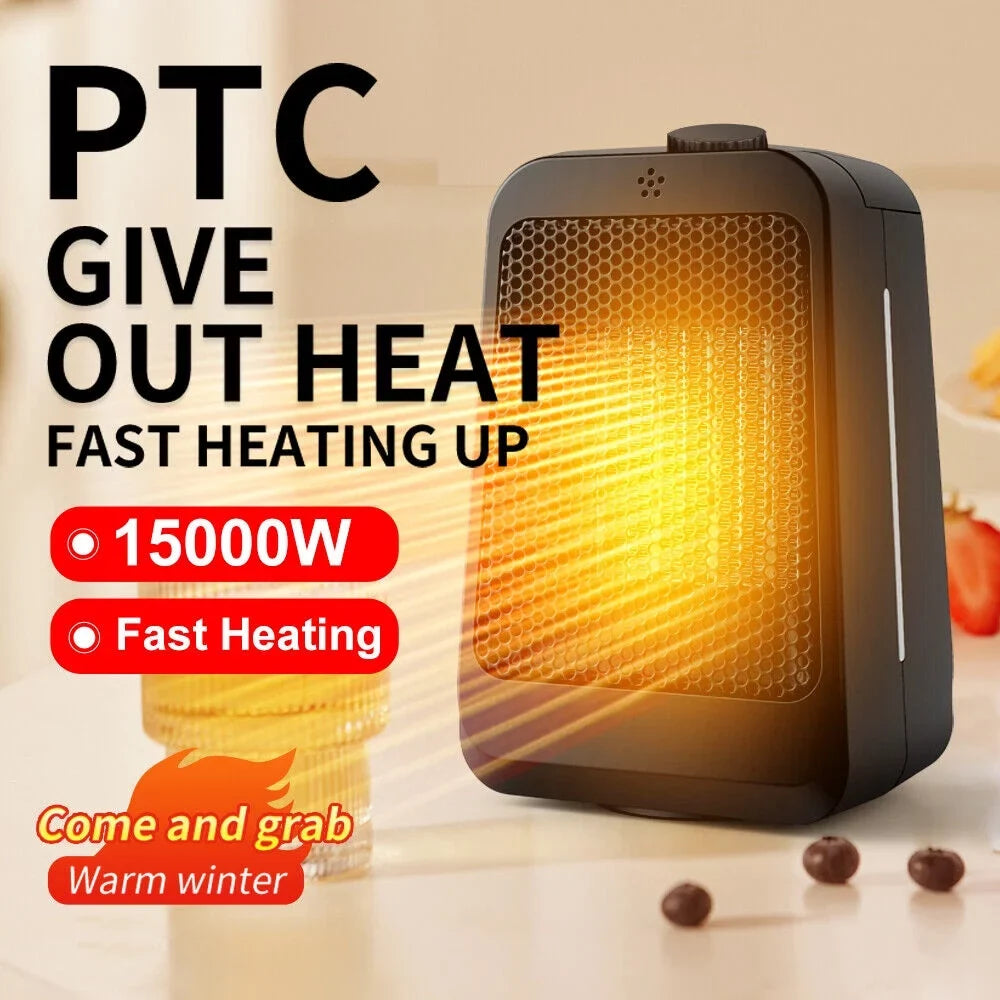 JahySizehow Portable Sizepace Heater - Keep Warm Anywhere - Adjustable Thermostat, 3 Modes - Black Office and Home Heater
