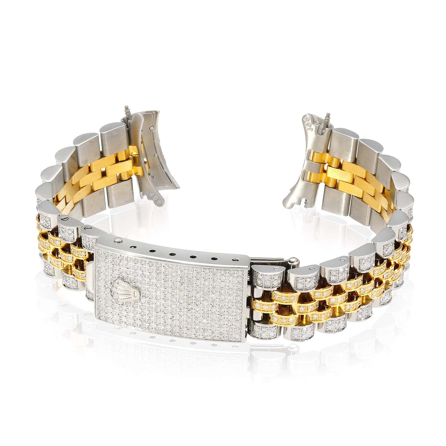 Rolex Datejust 2-Tone Yellow 4CTW Natural Diamond Jubilee 31mm Watch Band
