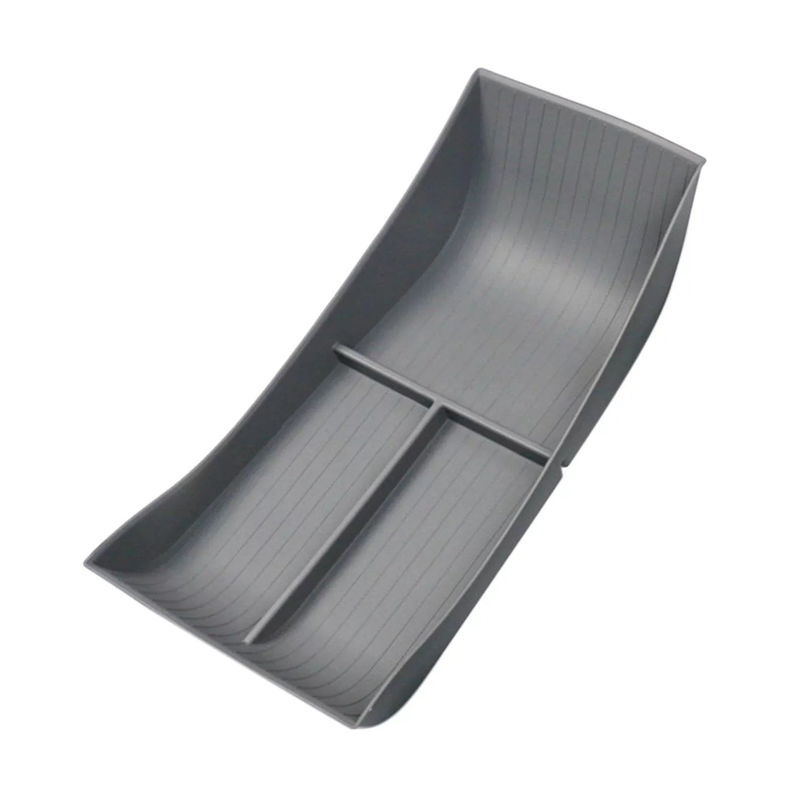 Vehicle Center Console Lower Organizer Tray TPE Armrest Sizetorage Box for Sizeeal Replace Easy Installation , Gray