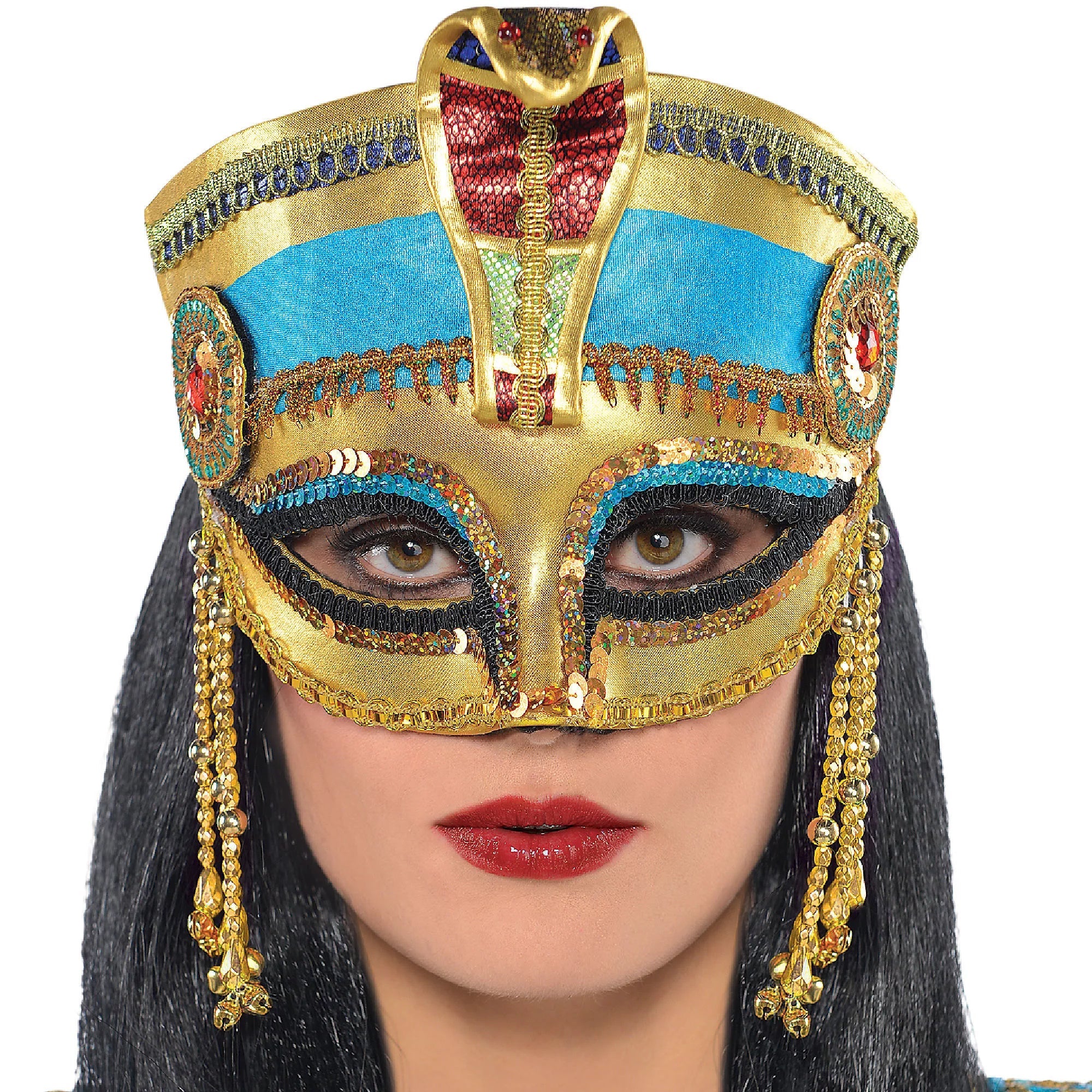 Amscan Egyptian Mask Costume Accessory - One Sizeize, Multicolor, 10"X 6", 1 pc