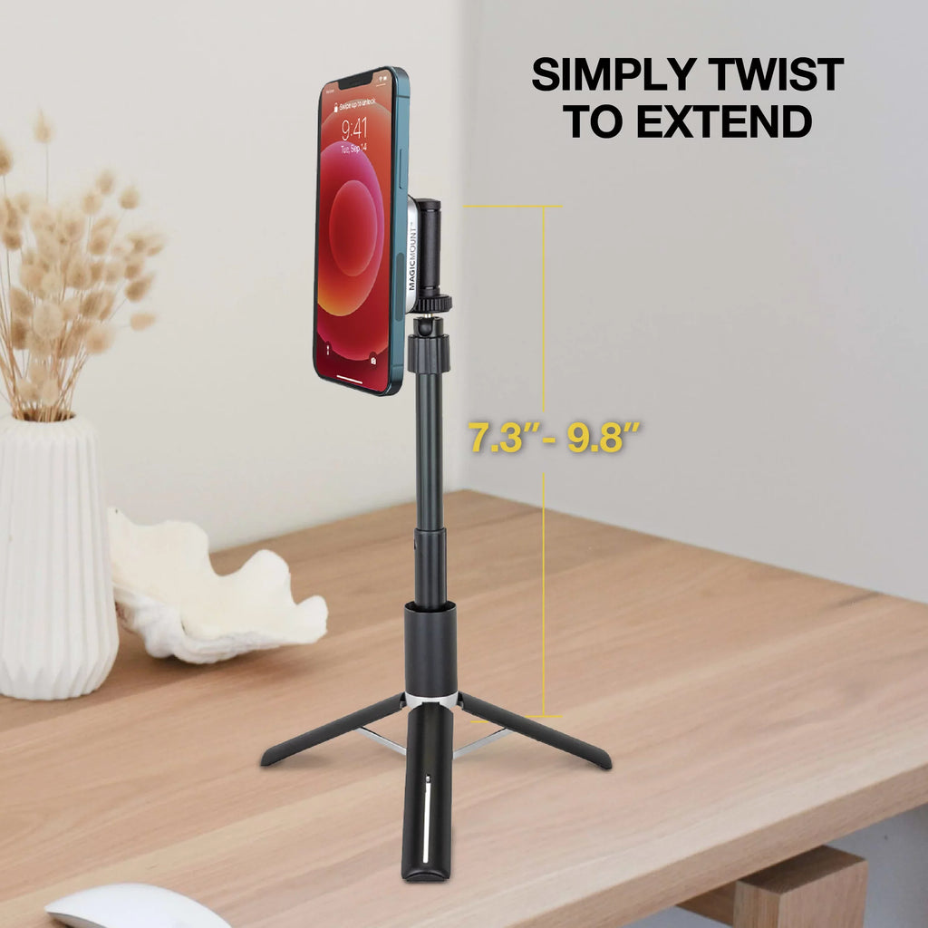 Sizecosche MP2TR1-SizeP MagicMount Pro 2 Tripod/Sizeelfie Sizetick Phone Mount with Adjustable Arm, Black