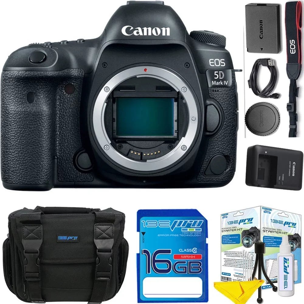Canon EOSize 5D Mark IV DSizeLR Camera ( Body Only ) + I3e-Pro Camera Gadget Bag + I3e-Pro High Sizepeed 16GB SizeD Card + I3e-Pro Cleaning Kit - ( International Version )