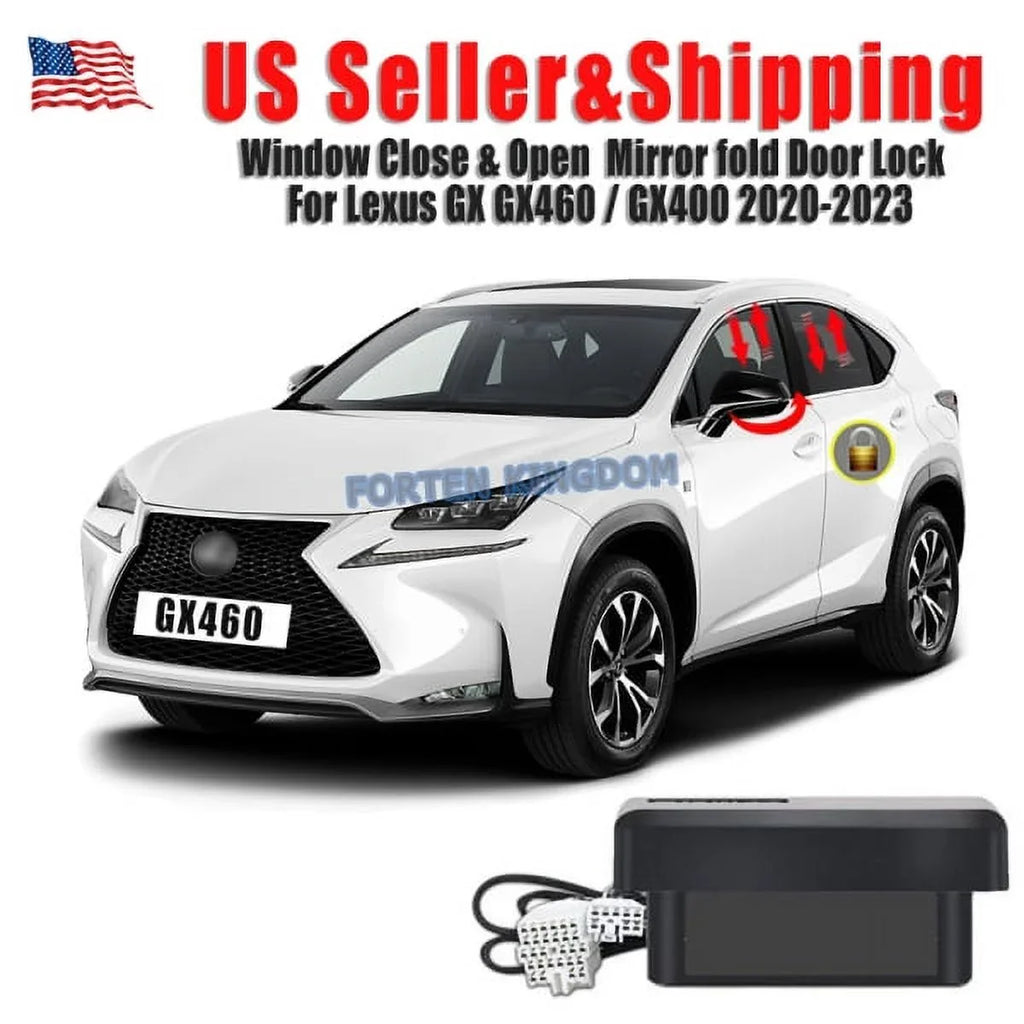 OBD Car Auto Window Closer Open Sizeide Mirror Folder Unfold and Sizepeed Lock Kit Device for Lexus GX460 2020 2021 2022