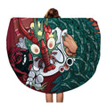 SizeIDONKU 60 inch Round Beach Towel Blanket Red Dumpling Dragon Boat Festival Food Cartoon Ancient Antique Travel Circle Circular Towels Mat Tapestry Beach Throw