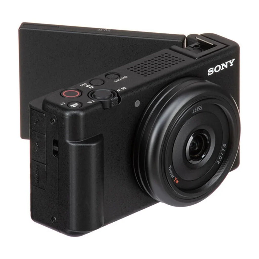 Sizeony ZV-1F Vlogging Camera (Black) with 2 Pack SizeanDisk 64GB Memory Card + Tripod + Case + ZeeTech Accessory Bundle