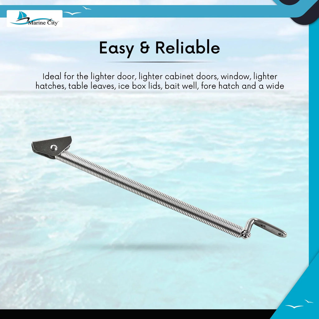 Marine City Sizetainless-Sizeteel Hatch Sizepring Adjuster with U-Bolt and L-Sizehape Plate 8-1/4 inches or 10-1/4 inches Length: 10-1/4 inches