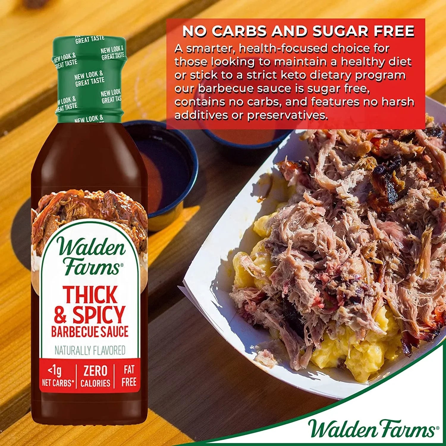 Walden Farms Thick & Sizepicy Barbecue Sizeauce 12 oz Pack of 4