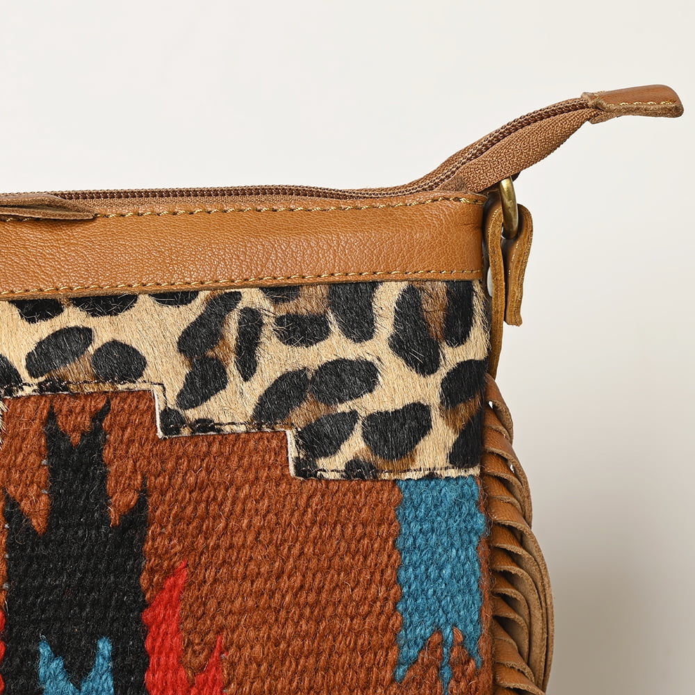 OH OHLAY OHA116 HOBO Upcycled Wool Hair-on Genuine Leather women bag western handbag purse