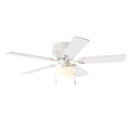 Mainstays 52 inch Hugger Indoor Ceiling Fan with Light Kit, Ivory, 5 Blades, Reverse Airflow