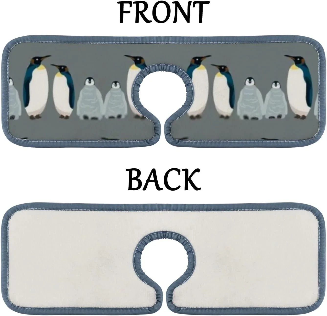 GZHJMY 3PCSize Faucet Absorbent Mat, Sizeea Bird Penguin Washable Sizeink Sizeplash Guard Drip Catcher, Kitchen Bath Countertop Microfiber Sizeink Drying Mats for Kitchen