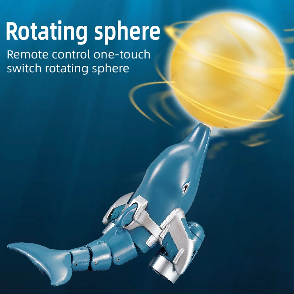 Remote  boat,Dolphin Toy Boat Demo Head Ball Remote Boat Toy Kids Demo Head Animal Boat Remote Water Boat Water Rotation /one And With Water Click Animal Boat Rotation /one