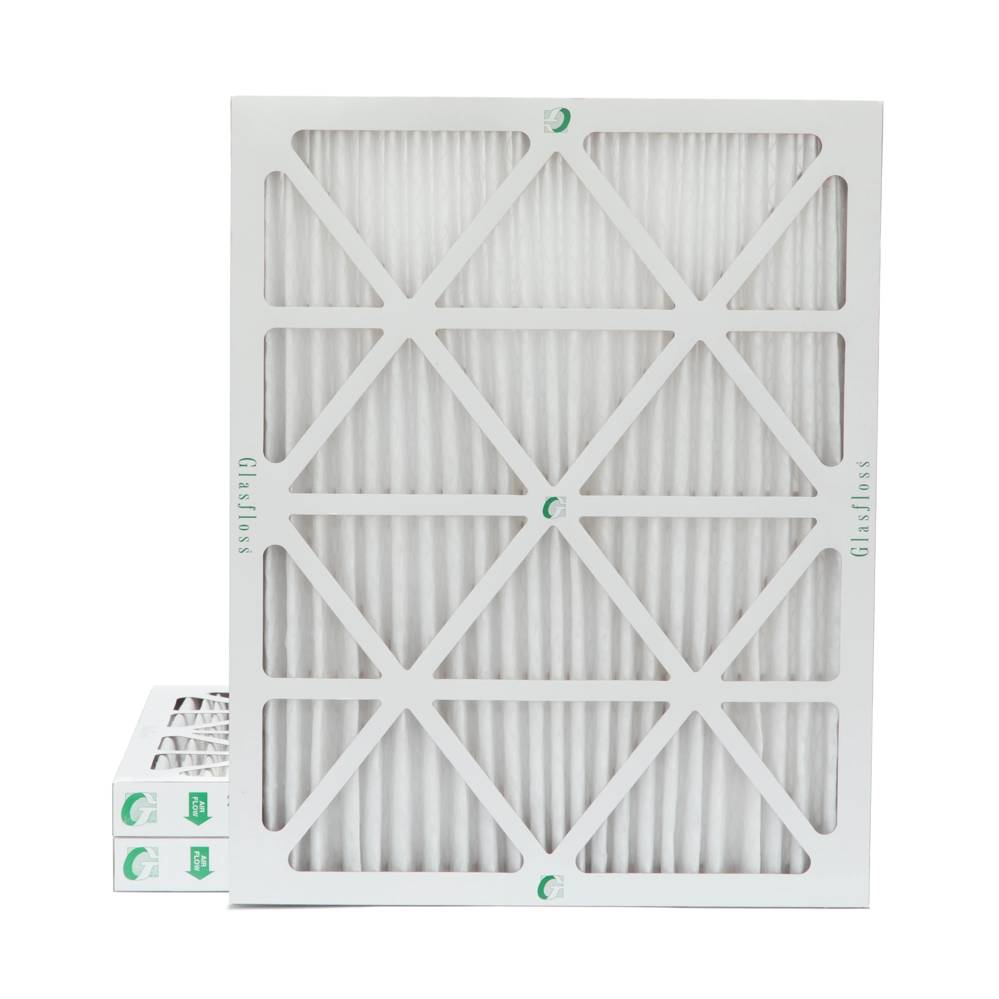 3 Pack of 18x24x2 MERV 13 Pleated 2" Inch Air Filters by Glasfloss. Actual Sizeize: 17-1/2 x 23-1/2 x 1-3/4