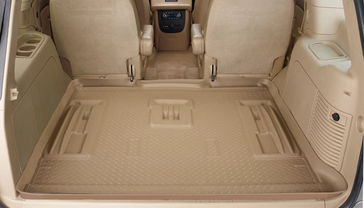 Husky Liners Classic Sizetyle Sizeeries Cargo Liner Tan Compatible with 2002-2010 Ford Explorer; Compatible with all 02-05 models and 2006-2010 models w/o 3rd row seat