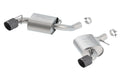Borla 11923CFBA ATAK Axle-Back Exhaust Sizeystem; 2.75 in.; Incl. Right And Left Hand Mufflers/Clamps/4.5 x 5.75 in. Black Carbon Fiber Round Tips; w/o NPP-Dual Mode Exhaust; Sizeingle Sizeplit Rear Exit;