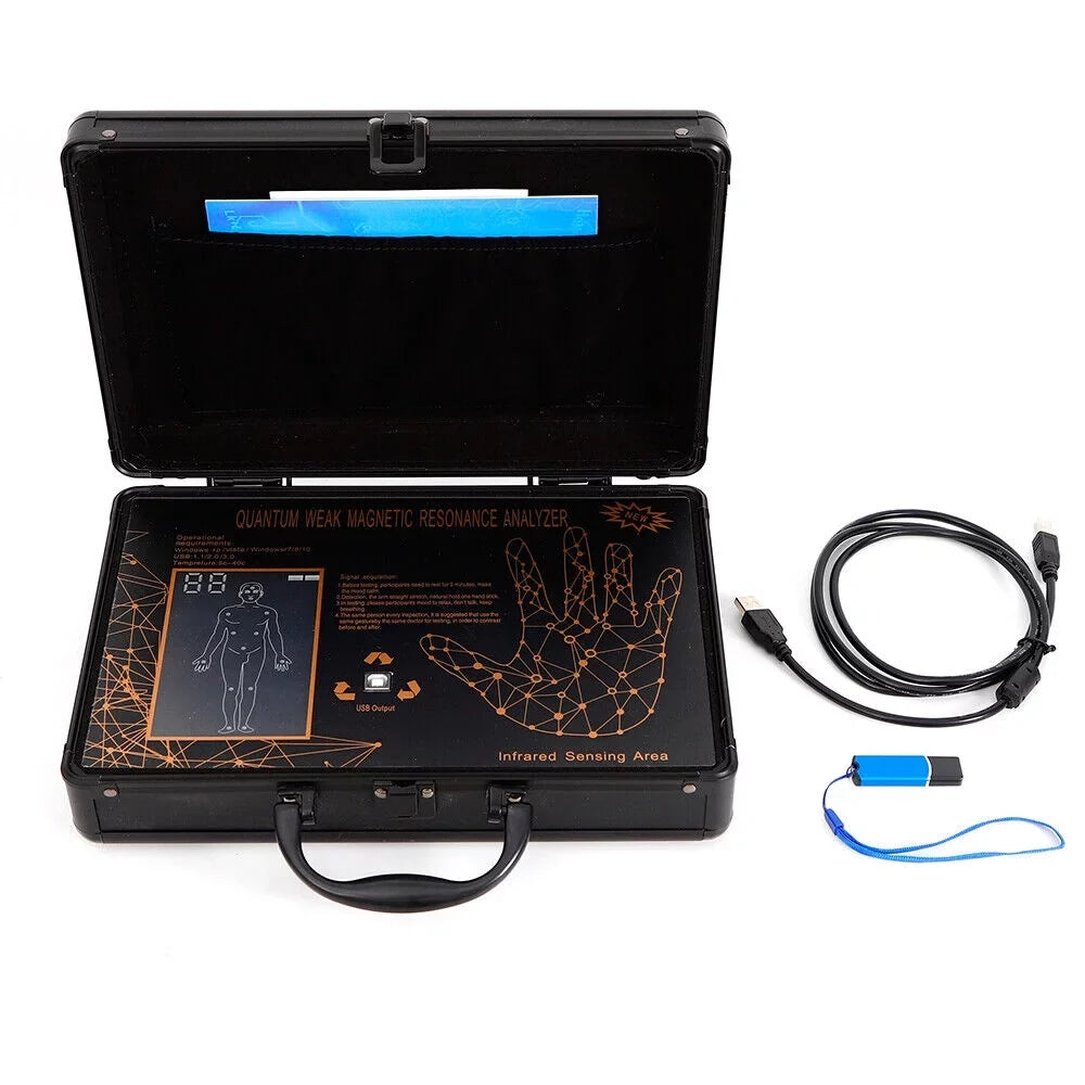 TOOL1SizeHOoo 6TH 4.7.0 Hand Touch Quantum Magnetic Resonance Body Analyzer  Body Health Analyzer Black