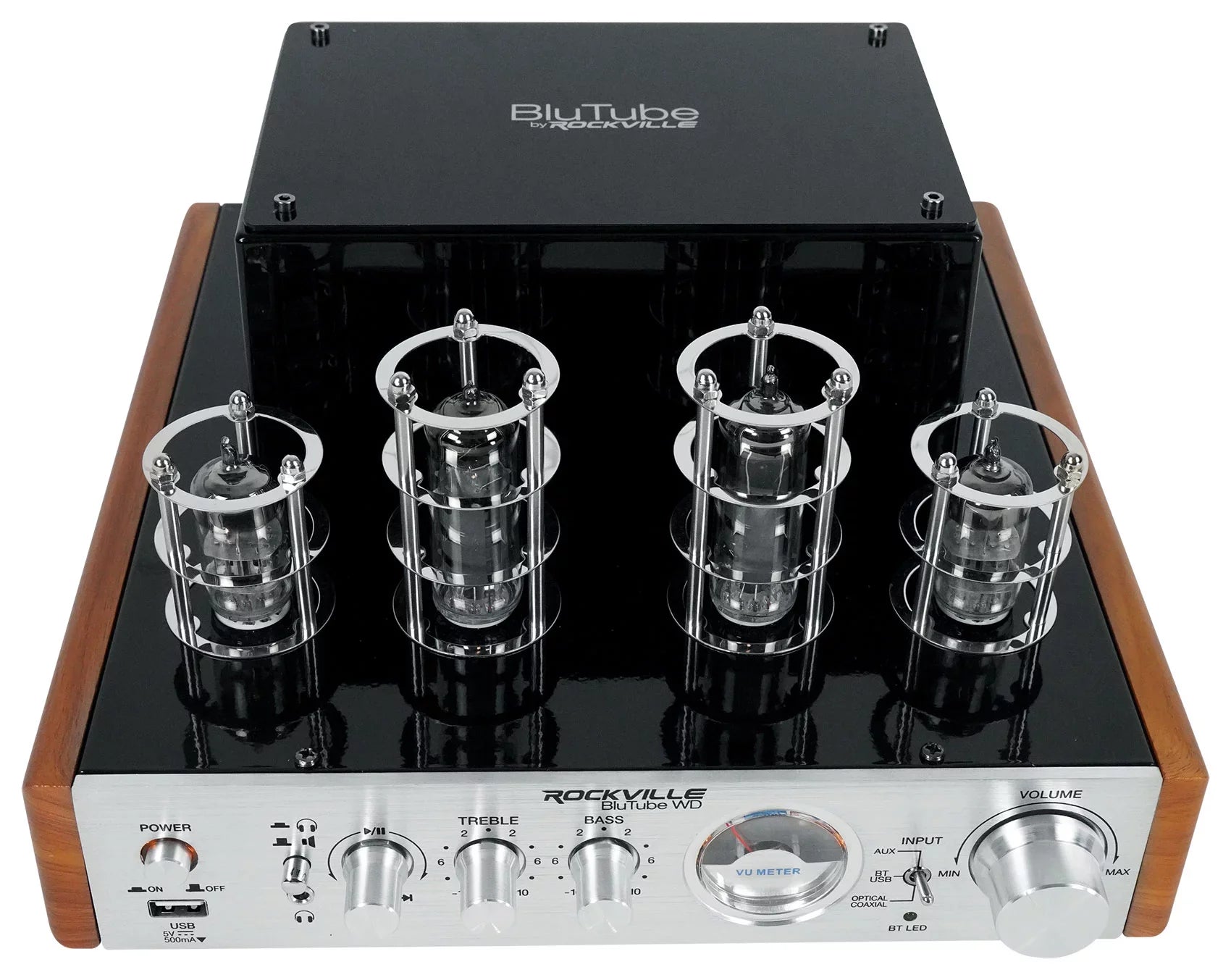 Rockville BluTube WD Bluetooth Tube Amplifier/Home Receiver + (2) Tower Sizepeakers