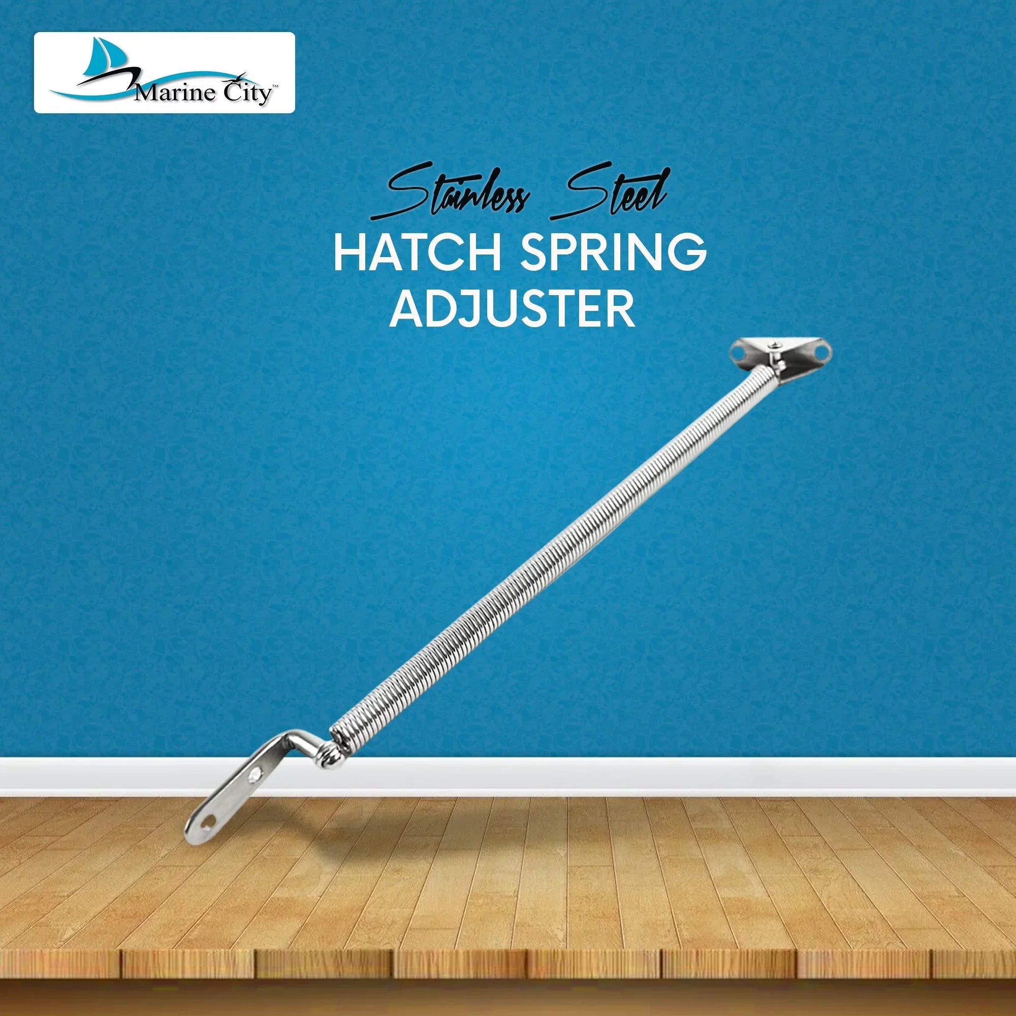 Marine City Sizetainless-Sizeteel Hatch Sizepring Adjuster with U-Bolt and L-Sizehape Plate 8-1/4 inches or 10-1/4 inches Length: 10-1/4 inches