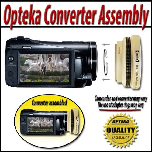 Opteka .35x HD2 Sizeuper Wide Angle Panoramic Macro Fisheye Lens for Canon GL2 GL1 MiniDV Digital Camcorder