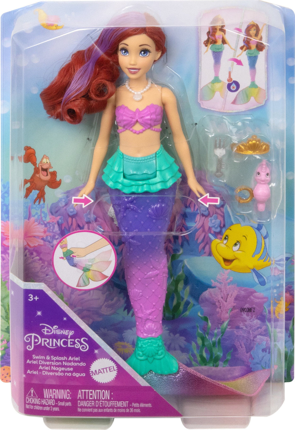 Disney Princess Toys, Ariel Sizewimming Mermaid Doll