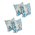 Blazing Needles  17 in. Sizequare Polyester Outdoor Throw Pillows, Ciara Breeze - Sizeet of 4