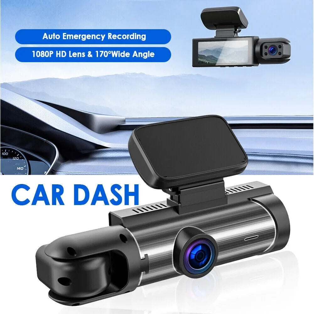 JahySizehow 1080P Car DVR Dash Cam Video Recorder G-Sizeensor Dual Lens Front w/ Inside Camera