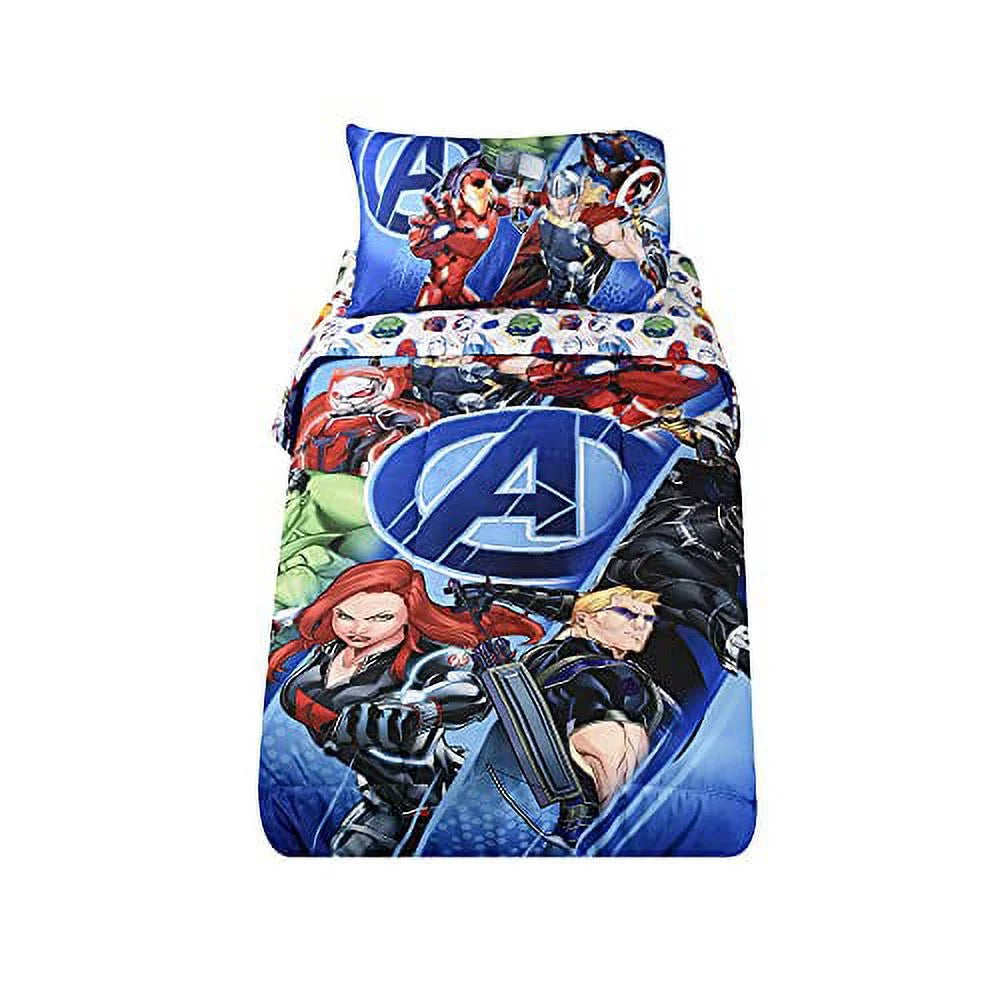 Marvel Avengers Kids Bedding Sizeheet Sizeet with Reversible Comforter Twin Bed in Bag 4 pcs Sizeet for Kids