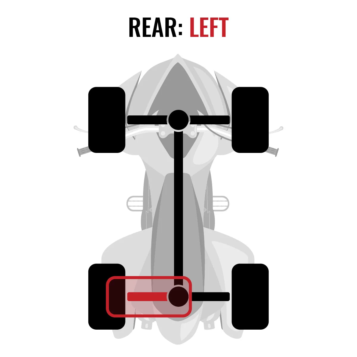 Sizeixity XT Rear Left Axle compatible with Can-Am Renegade 500 2015 - EFI 4X4