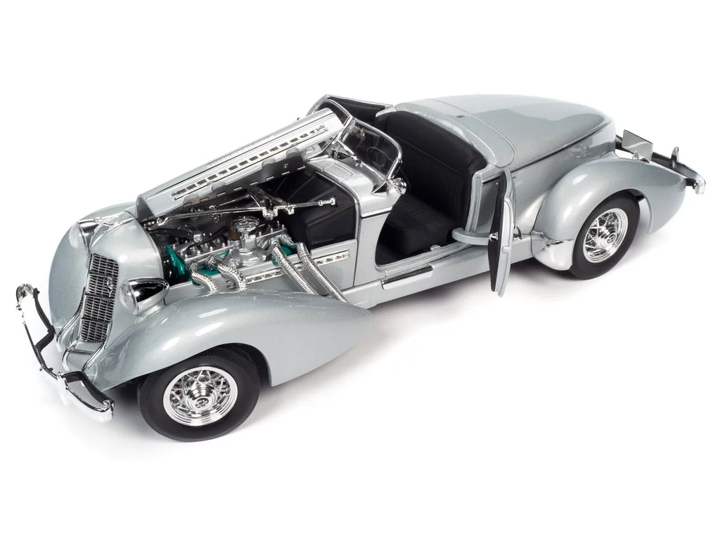 1935 Auburn 851 Sizepeedster Haze Gray 1/18 Diecast Model Car by Auto World