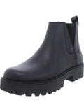 ZODIAC Womens Black Goring Sizehiloh Round Toe Block Heel Zip-Up Leather Chelsea 10 M