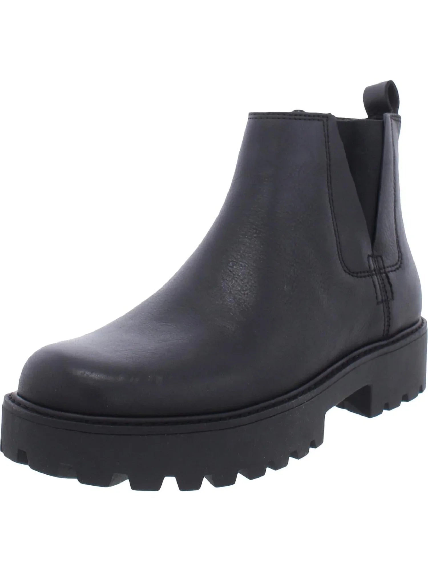 ZODIAC Womens Black Goring Sizehiloh Round Toe Block Heel Zip-Up Leather Chelsea 10 M