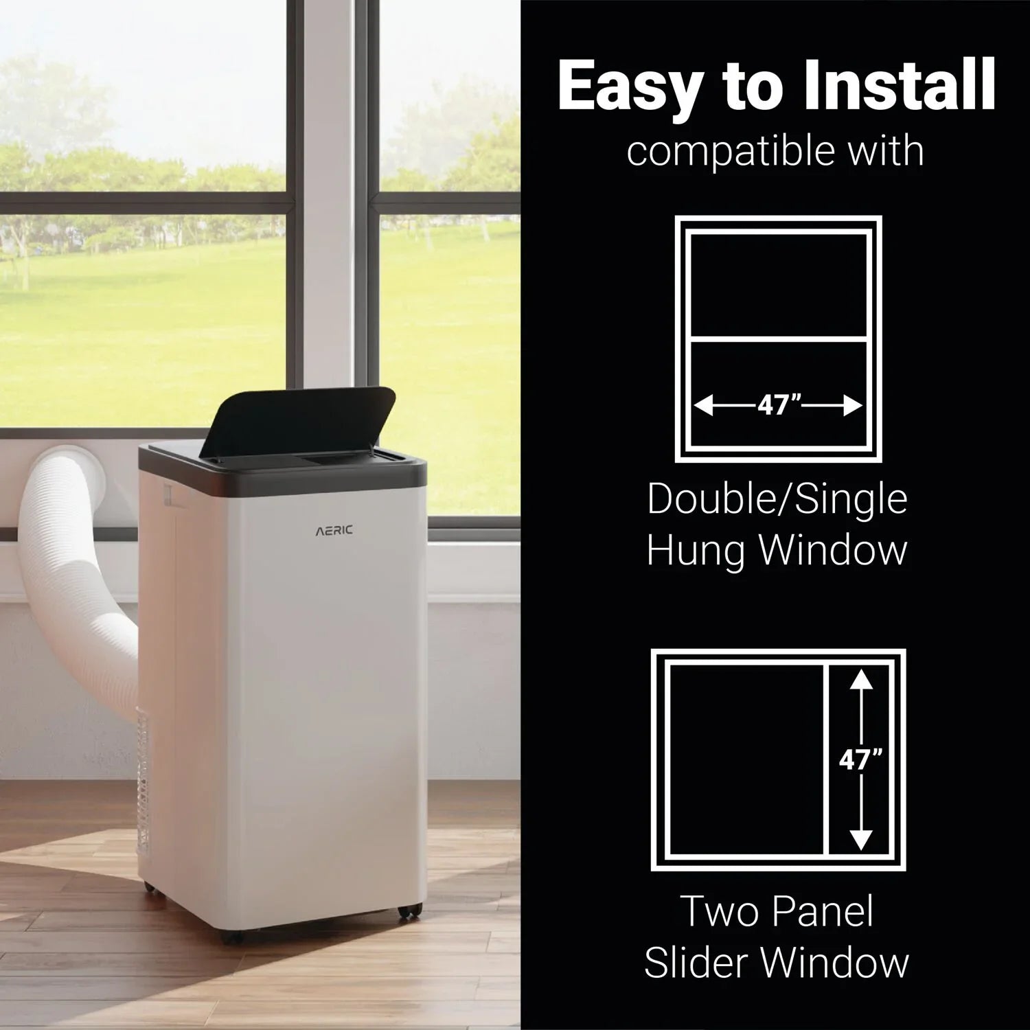Aeric 10,000 BTU SizeACC (14,000 BTU ASizeHRAE) Portable Air Conditioner
