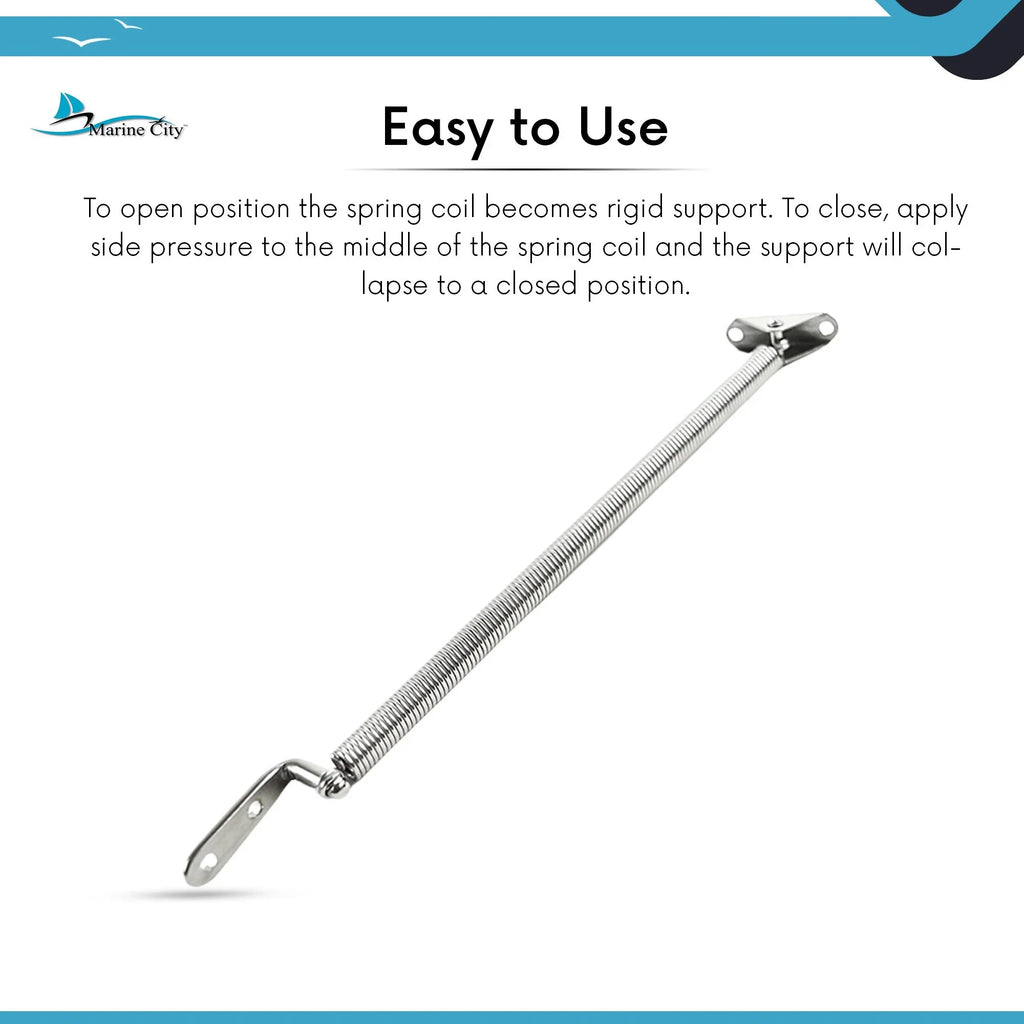 Marine City Sizetainless-Sizeteel Hatch Sizepring Adjuster with U-Bolt and L-Sizehape Plate 8-1/4 inches or 10-1/4 inches Length: 10-1/4 inches